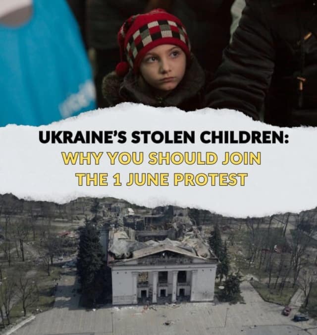 Las niñas y los niños robados de Ucrania: una crisis que exige solidaridad mundial Manifestaciones el 1 de junio, día internacional del niño y la niña